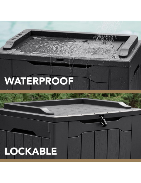 Caja de Almacenamiento Devoko 30 Galones Impermeable Negra