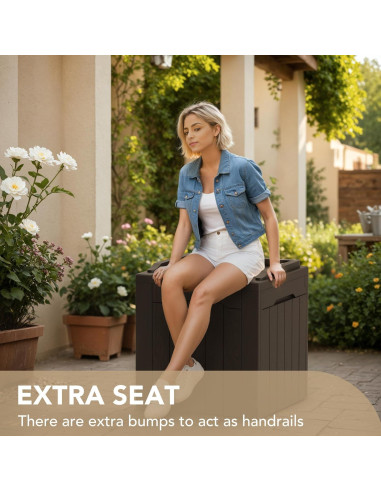 Caja de Almacenamiento Devoko 30 Galones Impermeable Negra