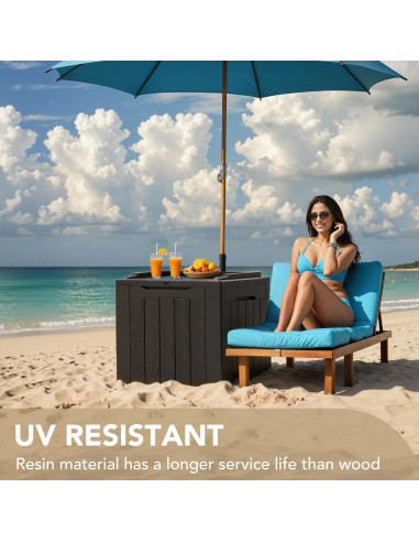 Caja de Almacenamiento Devoko 30 Galones Impermeable Negra