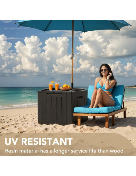 Caja de Almacenamiento Devoko 30 Galones Impermeable Negra