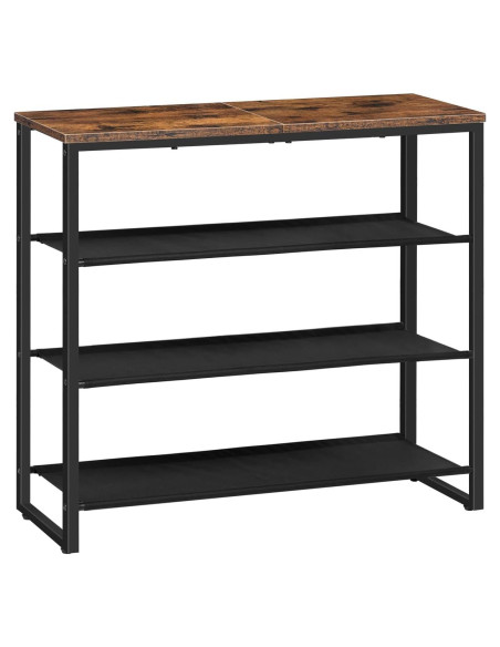 Estante para Zapatos HOOBRO 4 Niveles Marrón Rústico