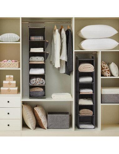 Organizador de Closet Colgante YOUDENOVA 6 Estantes Gris