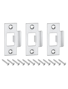 Placa de Strike de Acero Inoxidable uxcell 3 Pcs 70mm x 40mm