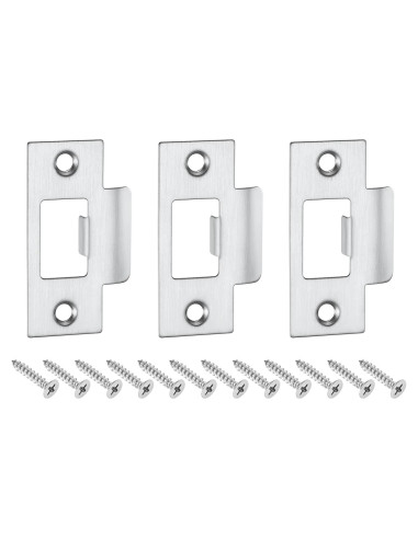 Placa de Strike de Acero Inoxidable uxcell 3 Pcs 70mm x 40mm