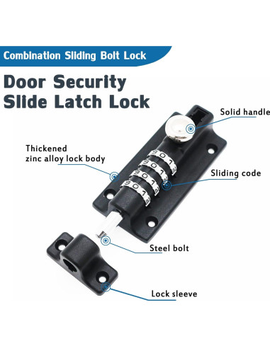 Cerradura de seguridad V-RESOURCING 4 dígitos negra