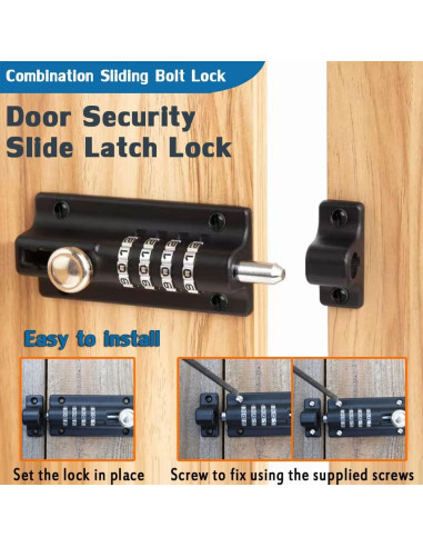 Cerradura de seguridad V-RESOURCING 4 dígitos negra