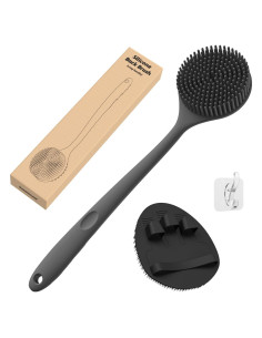 Conjunto Exfoliador de Espalda y Guante Manmihealth Negro