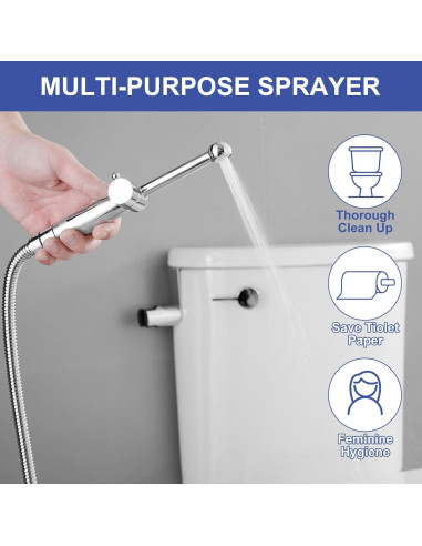 Rociador de Bidet de Mano Greenspring Cromo Ajustable 0.68 kg