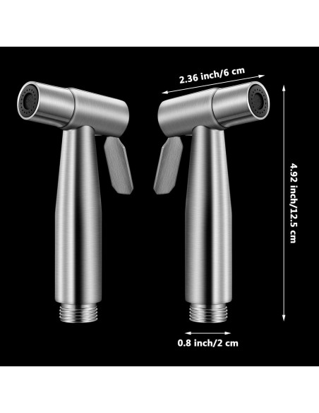 Cabezal de Rocío de Bidet Mudder Acero Inoxidable 2 Piezas