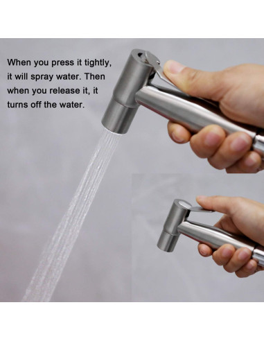 Cabezal de Rocío de Bidet Mudder Acero Inoxidable 2 Piezas