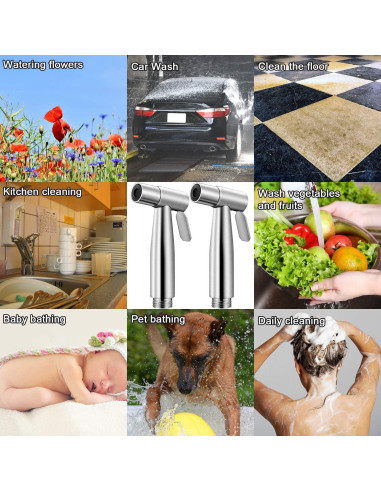 Cabezal de Rocío de Bidet Mudder Acero Inoxidable 2 Piezas