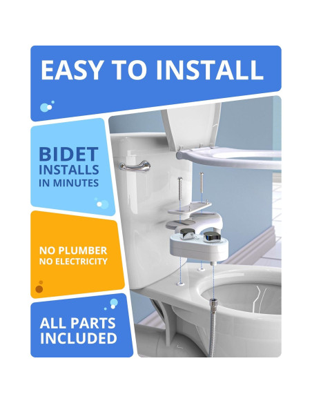 Accesorio de Bidet Clear Rear - Doble Boquilla Ajustable