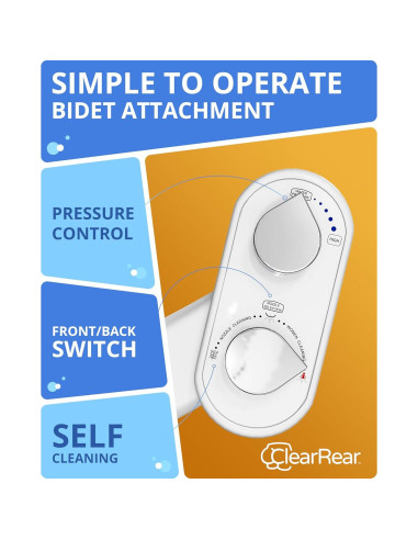 Accesorio de Bidet Clear Rear - Doble Boquilla Ajustable