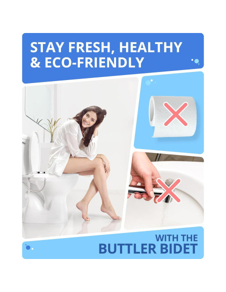 Accesorio de Bidet Clear Rear - Doble Boquilla Ajustable