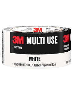Cinta adhesiva de ducto 3M blanca 1.88" x 18.29m resistente