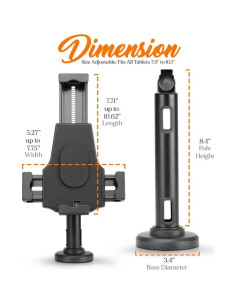 Soporte Antirrobo para Tabletas Pyle PSPADLK8 - Montaje en Mesa 2