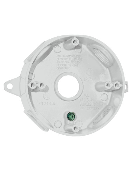 Caja Redonda 5 Agujeros 13.97 cm Sigma Electric 143854WH