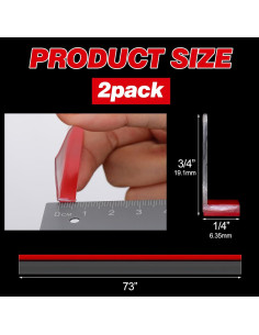 Tira de Sello L Vinilo Transparente Newtay 1,85 m 2 Pcs 2