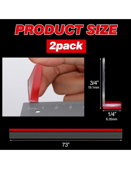 Tira de Sello L Vinilo Transparente Newtay 1,85 m 2 Pcs