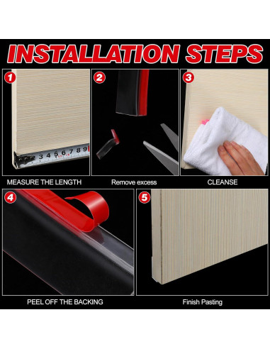 Tira de Sello L Vinilo Transparente Newtay 1,85 m 2 Pcs