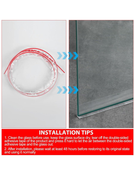 Tira de Sello L Vinilo Transparente Newtay 1,85 m 2 Pcs