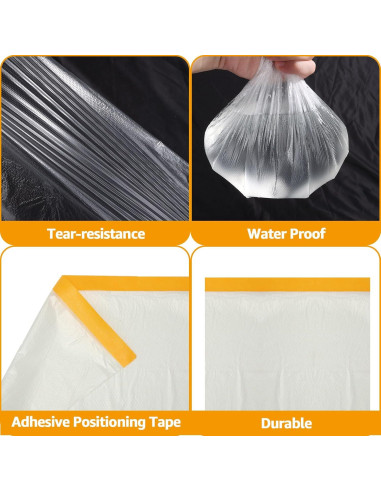 4 Rollos Cubierta Plástica Pre-Cinta 2,68m x 19,81m LOYORTY