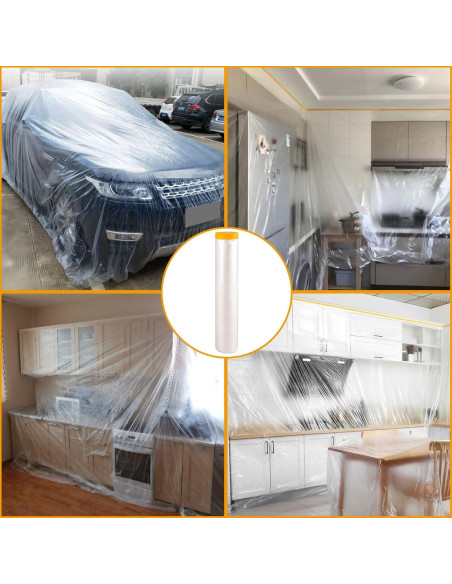 4 Rollos Cubierta Plástica Pre-Cinta 2,68m x 19,81m LOYORTY