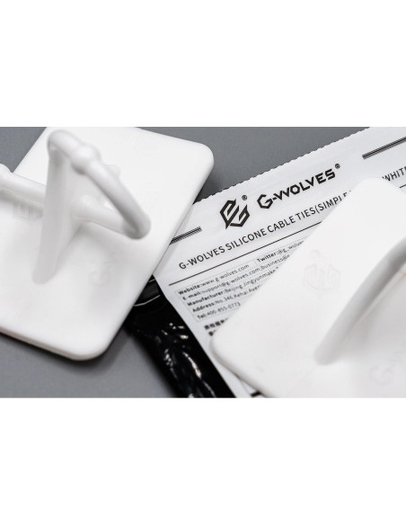 Mouse Bungee G-Wolves Blanco Ajustable - Paquete de 4
