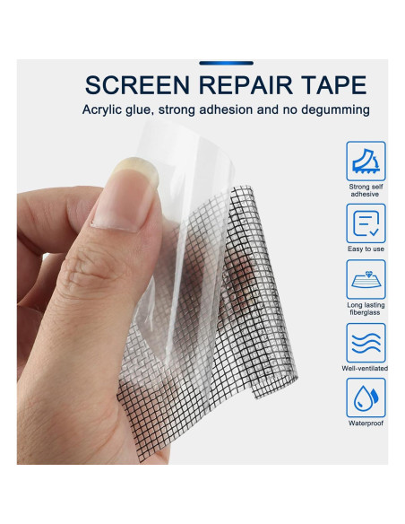 Cinta de Reparación de Pantalla SANKEMU 10 cm x 5 m Negra