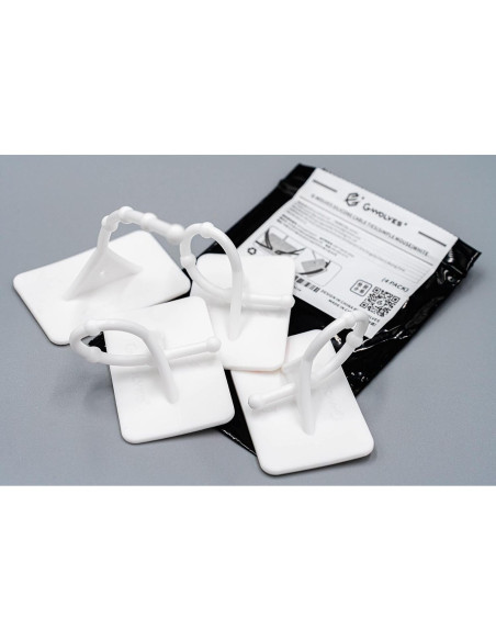Mouse Bungee G-Wolves Blanco Ajustable - Paquete de 4