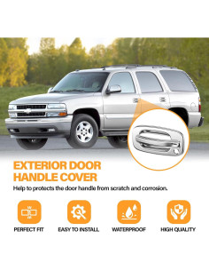 Cubiertas de Manijas de Puerta Cromo Tutor Auto para Chevy/GMC 99-06 2