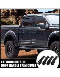 Cubierta de Manija de Puerta Exterior X AUTOHAUX para Ford F-150/F-250/F-350 2015-2020 2