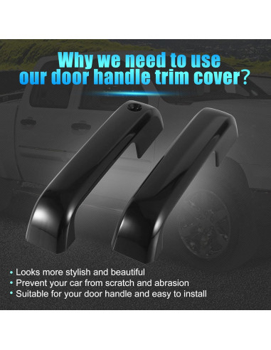 Cubierta de Manija de Puerta Exterior X AUTOHAUX para Ford F-150/F-250/F-350 2015-2020