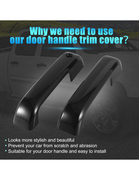 Cubierta de Manija de Puerta Exterior X AUTOHAUX para Ford F-150/F-250/F-350 2015-2020