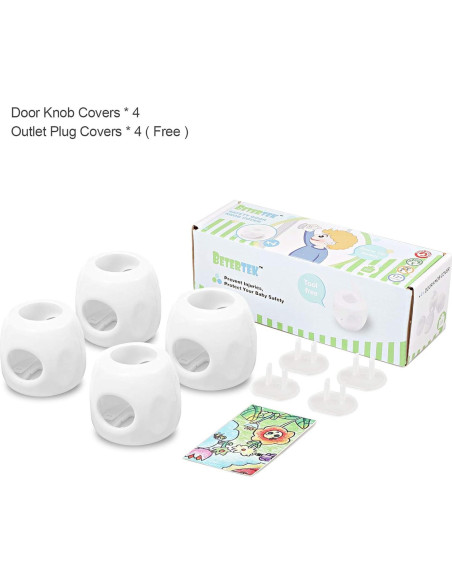 Cubierta de Seguridad para Pomos de Puerta Niños 4 Pzas