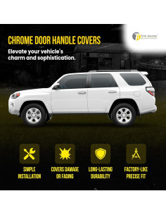 Cubierta de Manija de Puerta Cromo Trim Illusion Toyota 4Runner 2010-2023 2