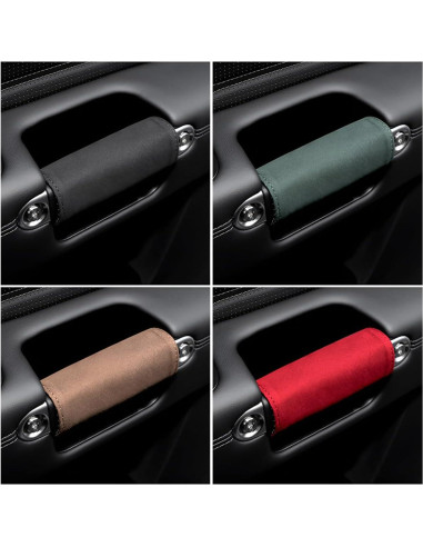 BESULEN Protector de Manija de Puerta Interior Auto 2Pcs Negro