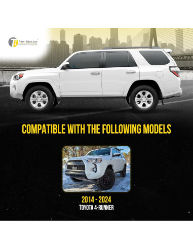 Cubierta de Manija de Puerta Cromo Trim Illusion Toyota 4Runner 2010-2023