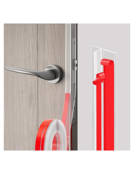 Tira de Sello de Silicona Storystore 6,10m x 5cm para Puertas