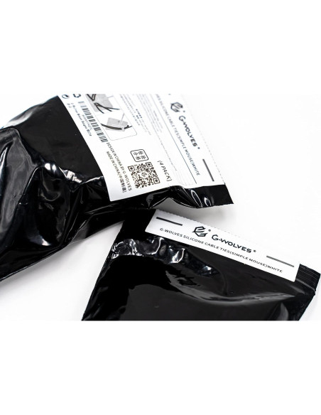 Mouse Bungee G-Wolves Blanco Ajustable - Paquete de 4