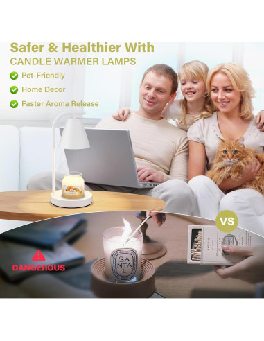 Calentador de Velas Hong-in Blanco con Temporizador 60W