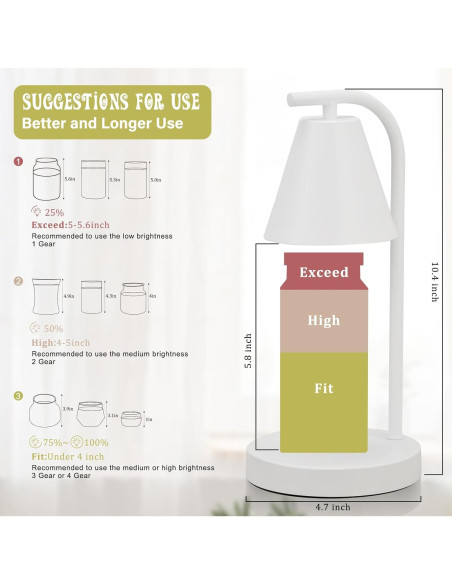 Calentador de Velas Hong-in Blanco con Temporizador 60W