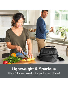 Bolsa de Almuerzo Deluxe Bentgo Negra Aislada 5.16L 2