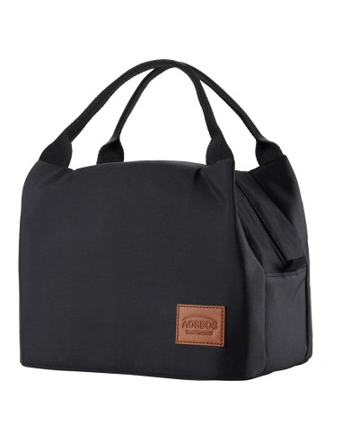 Bolsa de Almuerzo Aislada Aosbos Negra 10L para Adultos