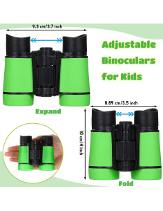 Juego de 6 Binoculares Yunsailing para Niños 4x30 Colores Vivos 2