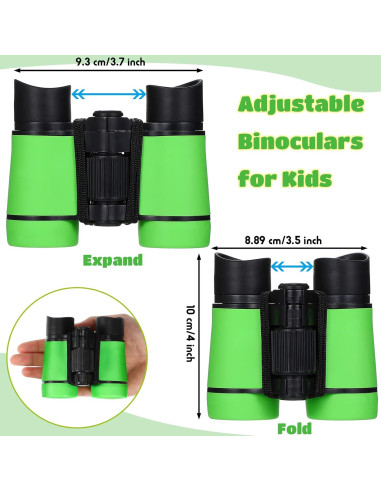 Juego de 6 Binoculares Yunsailing para Niños 4x30 Colores Vivos