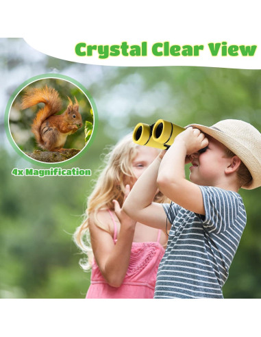 Juego de 6 Binoculares Yunsailing para Niños 4x30 Colores Vivos