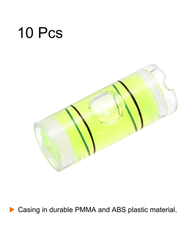 Nivel de Burbuja Cilíndrico HARFINGTON 10 Piezas 8x20mm