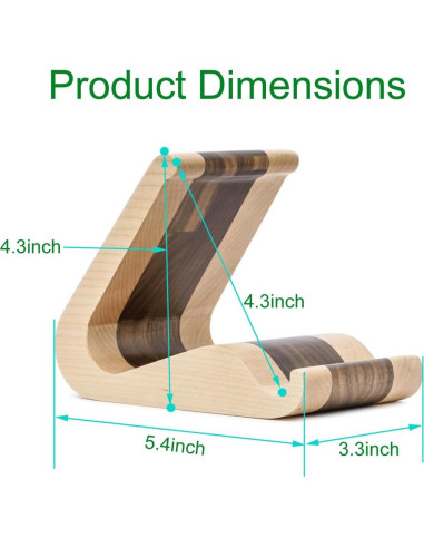 Soporte para Tablet de Madera MTWhirldy Universal 6-13"