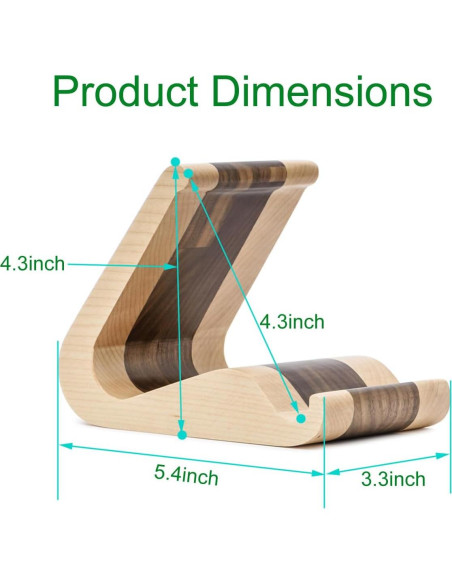 Soporte para Tablet de Madera MTWhirldy Universal 6-13"